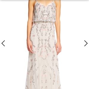 Adrianna Papell Floral Beaded Blouson Dress - 2